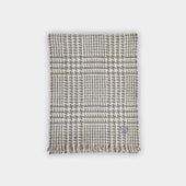 Grey Glen Check Deluxe 4-Ply Cashmere Scarf