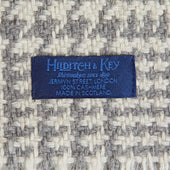 Grey Glen Check Deluxe 4 Ply Cashmere Scarf