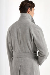 Herringbone Raglan Coat Made In Italy