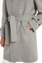 Herringbone Raglan Coat Made In Italy