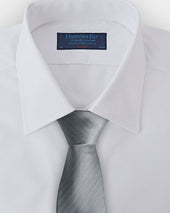 Grey Herringbone Silk Tie