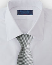 Grey Houndstooth Silk Tie