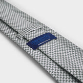 Grey Houndstooth Silk Tie