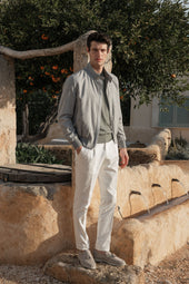 Grey Short Jacket Made In Italy