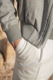 Grey Short Jacket Made In Italy