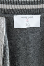 Grey Knitted College Bomber Made In Italy