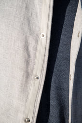 Chalk Grey Linen Vest Made In Italy