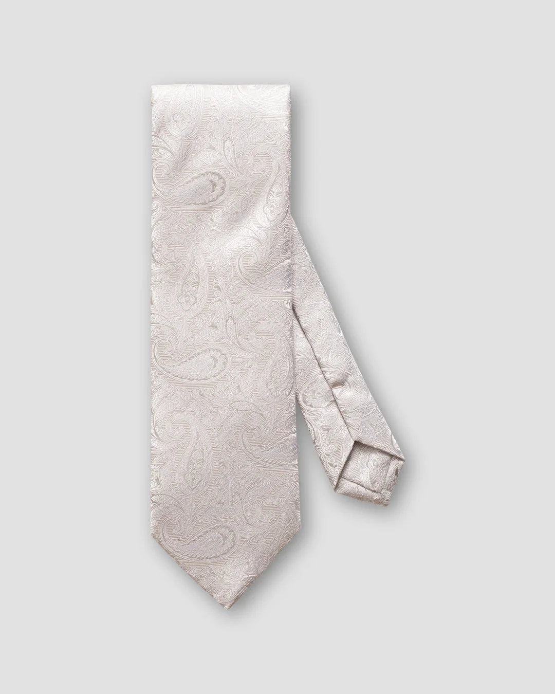 Grey Lustrous Paisley Tie Eton