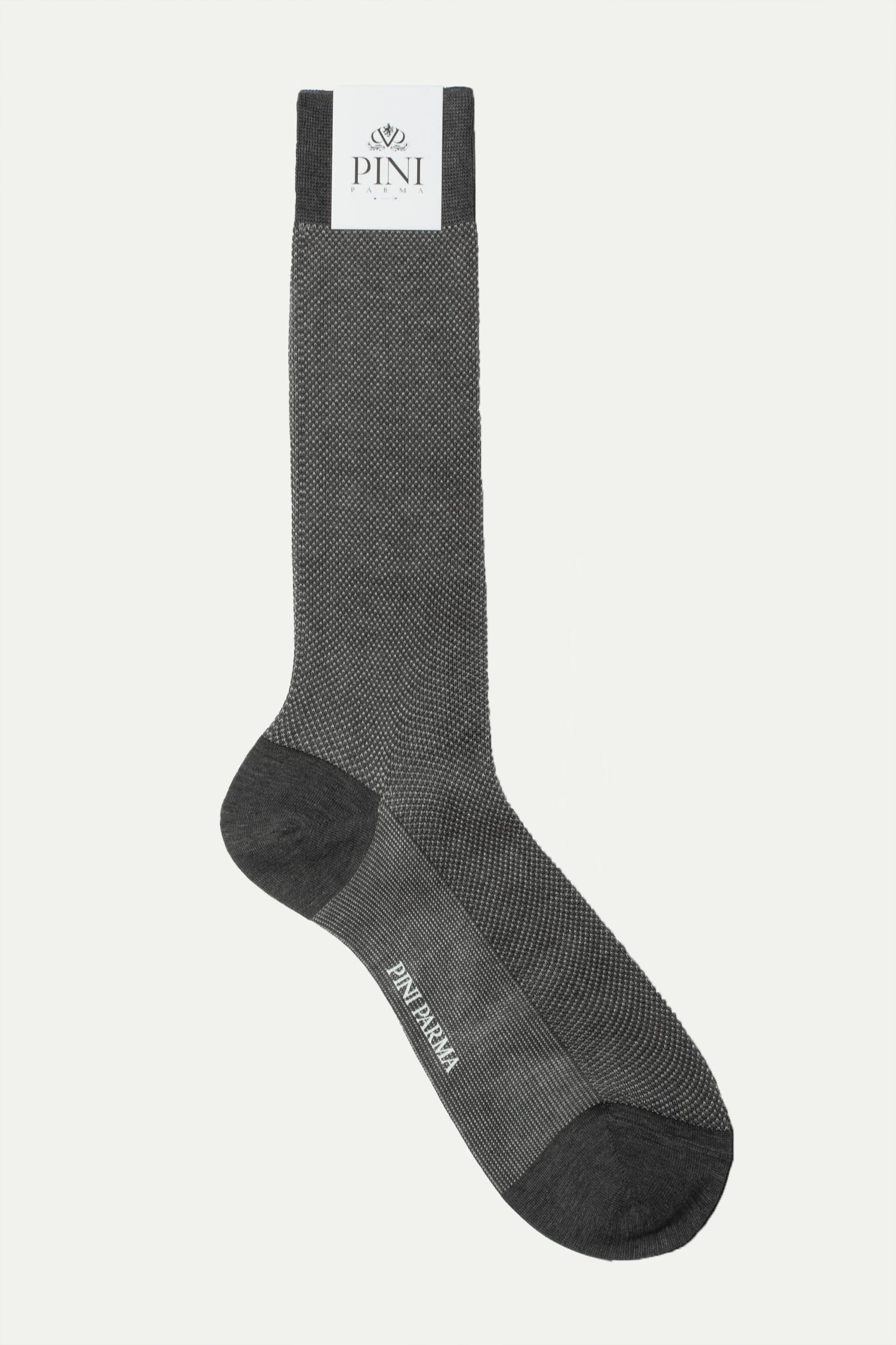 Grey Patterned Short Socks Made In Italy
