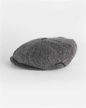 Grey Mottle Twill Wool Gatsby Cap