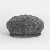 Grey Mottle Twill Wool Gatsby Cap