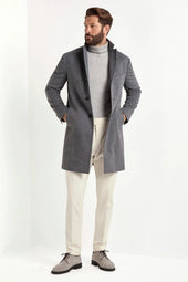 Grey overcoat - Made in Italy