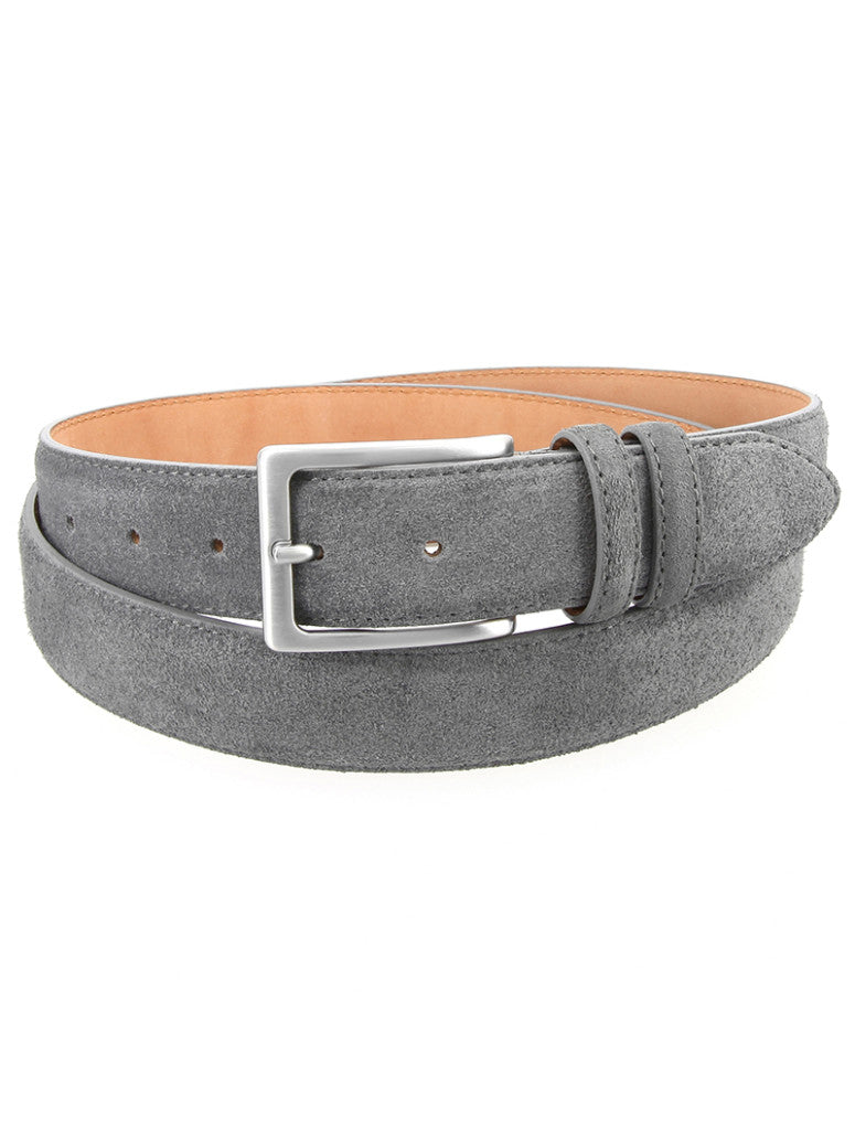 Grey Suede Leather Belt Lino
