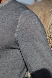 Grey Superlight Cashmere Round Neck Made In Italy