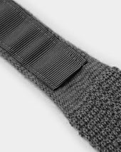 Grey White Spot Knitted Cashmere Tie
