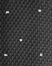 Grey White Spot Knitted Cashmere Tie