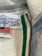 16 Oz Heather Grey Loopwheel Fleece Zip 1930 S Style After Hood Sweatshirt