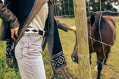 Azteca Wool Scarf Grey
