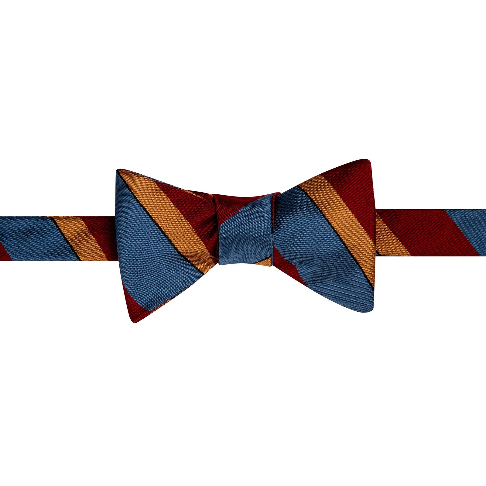 Gray's Inn Field Stripe Silk Bow Tie