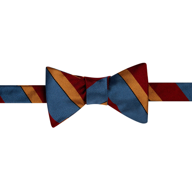 Gray's Inn Field Stripe Silk Bow Tie