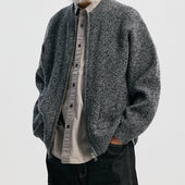Tweed Zip Up Cardigan