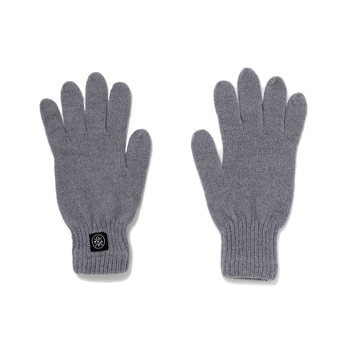 Grey Full Finger Wool Gloves