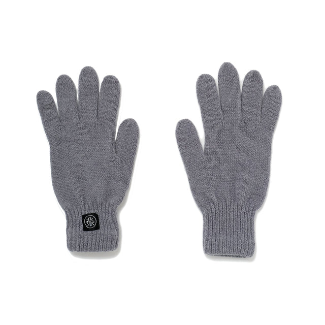 Grey Full Finger Wool Gloves