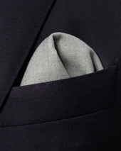 Grey Wool Pocket Square