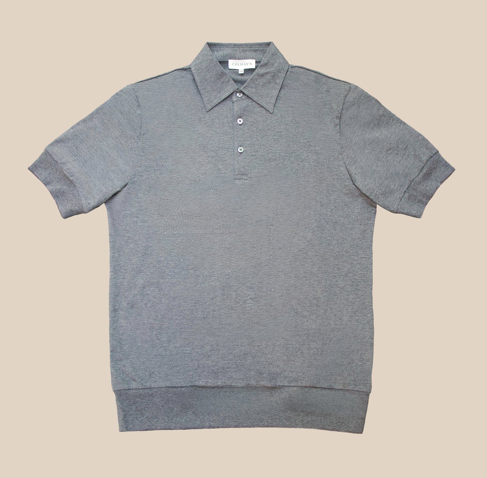 Extra Long Staple Cotton Coach Polo In Grey