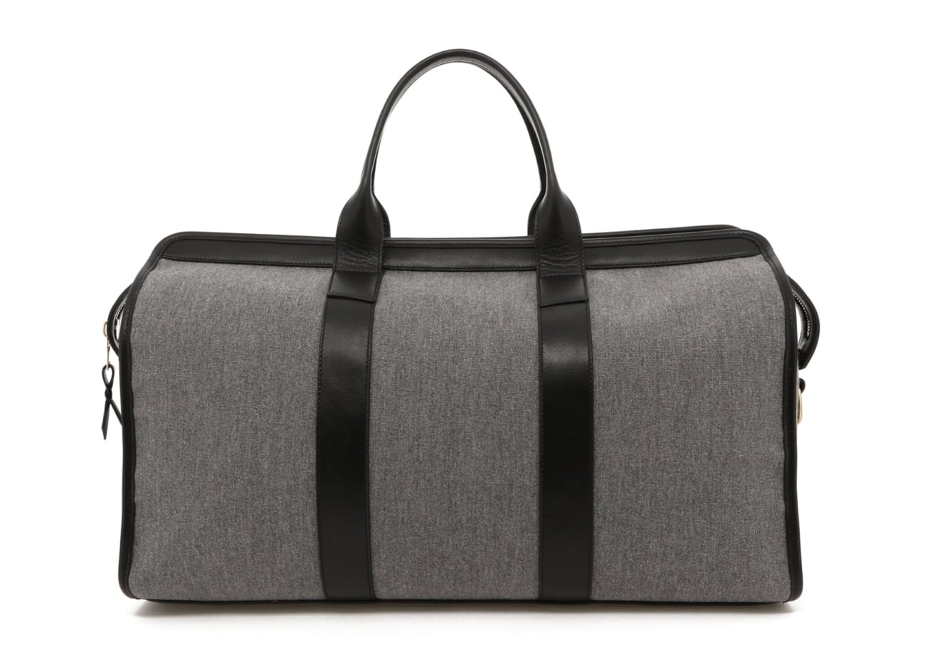 Signature Travel Duffle Greystone Black Trim Loom Four Sunbrella