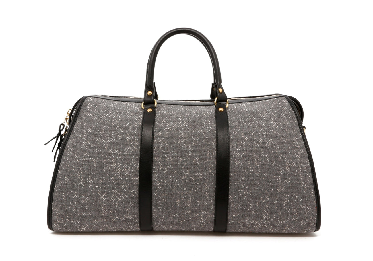 Hampton Duffle - Greystone/Black - Sunbrella Tweed