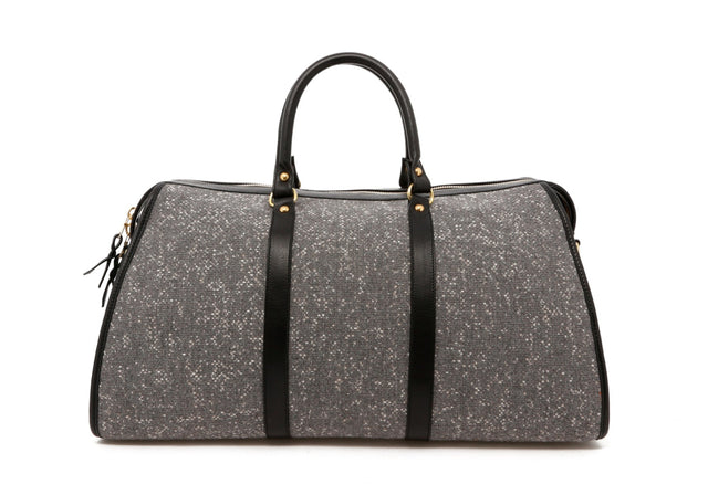 Hampton Duffle - Greystone/Black - Sunbrella Tweed