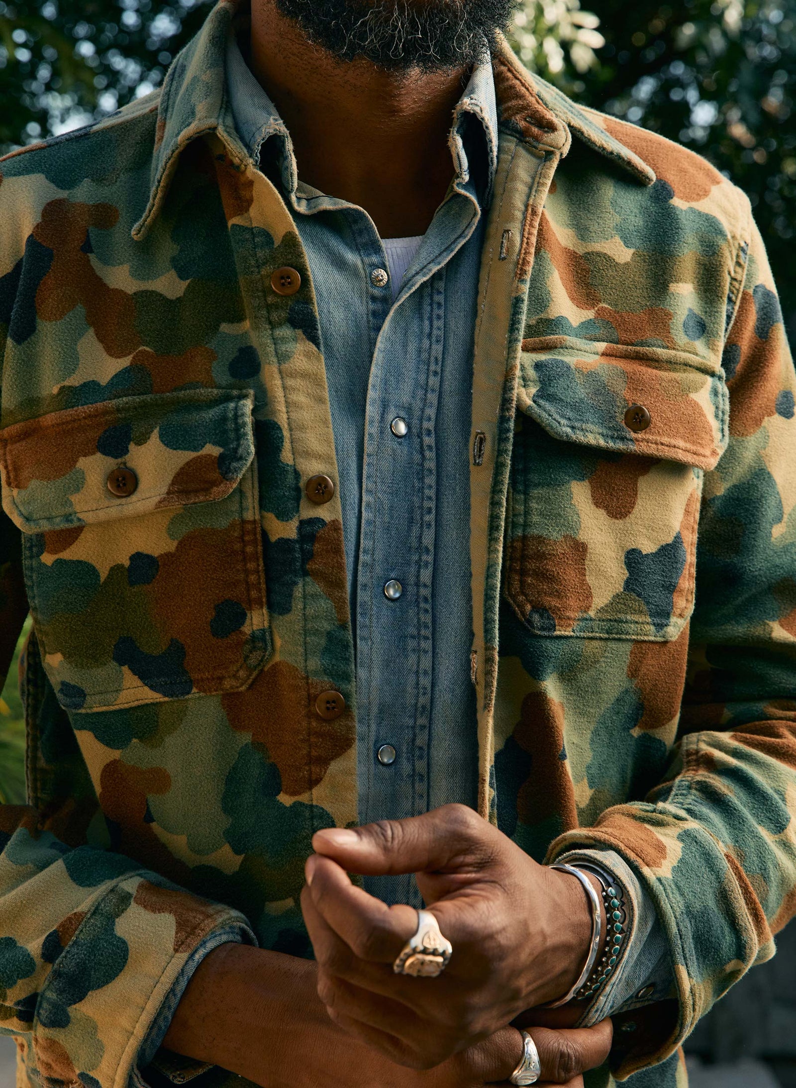The Griffin Workshirt In Painted Camo