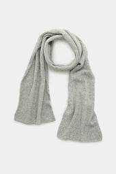 Knitted Maglia Inglese Baby Alpaca Scarf Grigio Antico