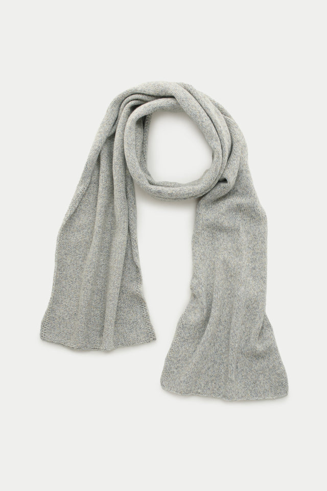 Knitted Maglia Inglese Baby Alpaca Scarf Grigio Antico