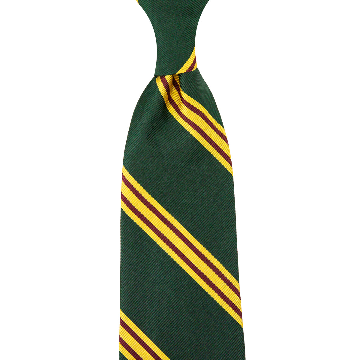 Japanese Repp Stripe Silk Tie Hand Rolled