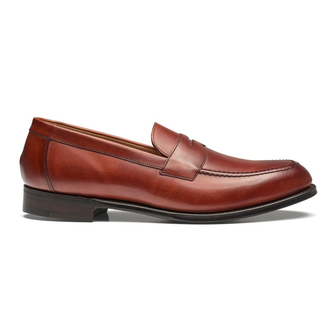 Hadley EF Penny Loafer in Dark Leaf Calf Leather