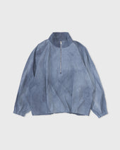 Half Zip Raglan Parka Washed Blue