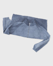 Half Zip Raglan Parka Washed Blue