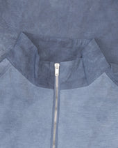 Half Zip Raglan Parka Washed Blue