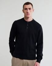 Halton Waffle Long Sleeve Henley T Shirt