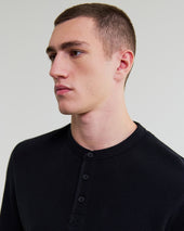 Halton Waffle Long Sleeve Henley T Shirt