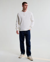Halton Waffle Long Sleeve Henley T Shirt
