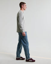 Halton Grey Waffle Long Sleeve Henley T Shirt