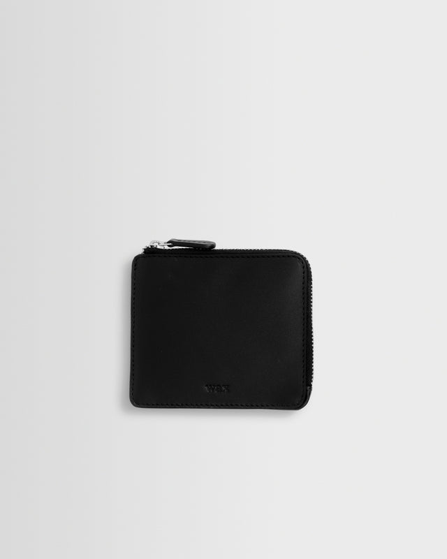 Harford - Black Leather Zip Wallet