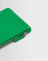 Harford Bright Green Leather Zip Wallet
