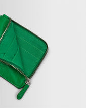 Harford Bright Green Leather Zip Wallet