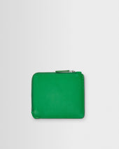 Harford Bright Green Leather Zip Wallet