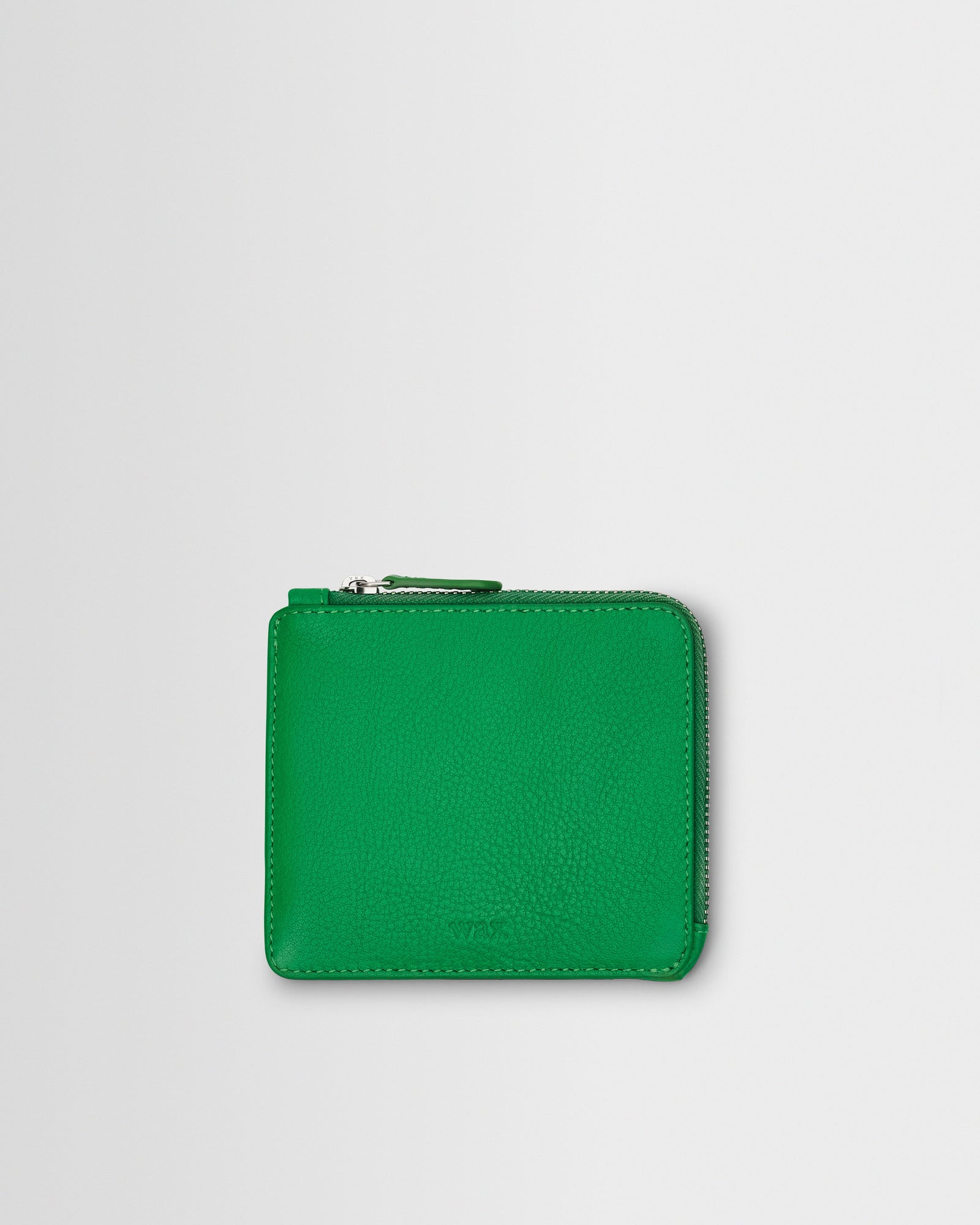 Harford Bright Green Leather Zip Wallet