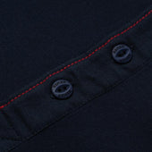 HARRI | Organic Long Sleeve Henley | Deep Marine
